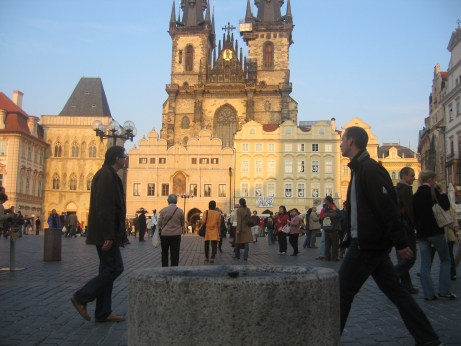 Nard looking over Old Town in Prague, Czech Republic