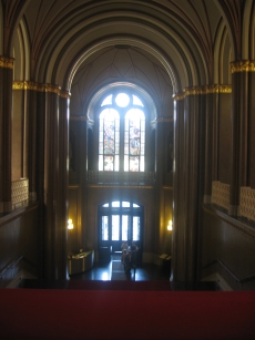 Just inside the entrance