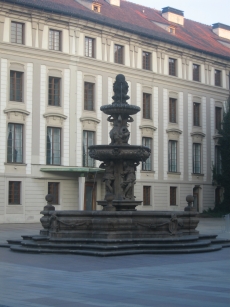 The fountain in the outer courtyard