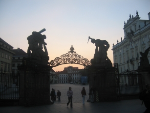 The western gate at sunset