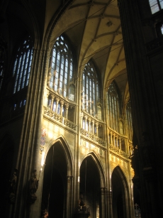 Another shot of the morning sun inside the cathedral