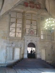 The entrance to the palace church
