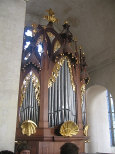 The organ's pipe set