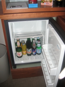 The minibar in my room