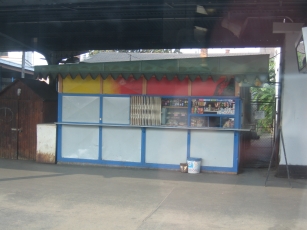 A snack shop on one of the train platforms