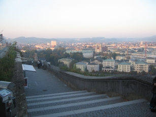 A view from the Monchsberg hill