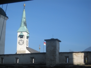 Church tower as seen from the museum
