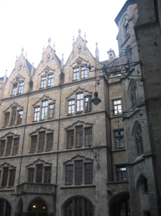 The courtyard in the Neue Rathaus in Munich