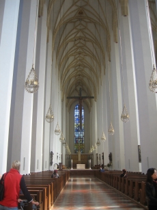 The interior of the Frauenkirche in Munich