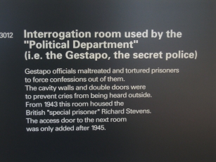 The Gestapo interrogation room in the bunker