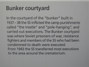 The sign describing the bunker courtyard