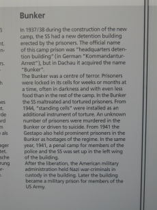 The bunker in the Dachau concentration camp