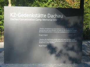 Welcome to the Dachau concentration camp in Dachau, Germany