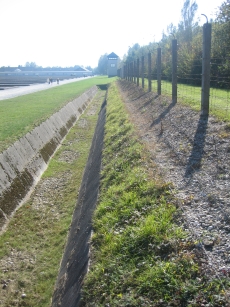The perimeter fence at Dachau