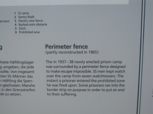 The perimeter fence at the Dachau concentration camp